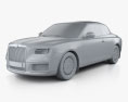 Aurus Senat convertible 2022 3d model clay render