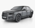 Aurus Senat 轿车 2018 3D模型 wire render