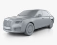 Aurus Senat 轿车 2018 3D模型 clay render