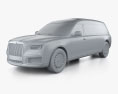 Aurus Lafet 2021 3d model clay render