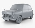 Austin Mini Cooper S 1964 3d model clay render