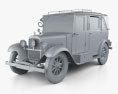 Austin 12/4 Taxi 1935 3d model clay render