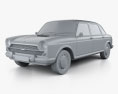 Austin 1800 1964 3d model clay render