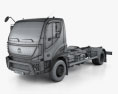 Avia D75 Chassis Truck 2021 3d model wire render