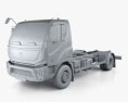 Avia D75 Chassis Truck 2021 3d model clay render