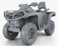 BRP Can-Am Outlander MAX XT 2013 3d model clay render
