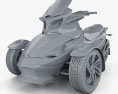 BRP Can-Am Spyder ST with HQ dashboard 2013 3d model clay render