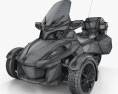 BRP Can-Am Spyder RT 2013 3D模型 wire render