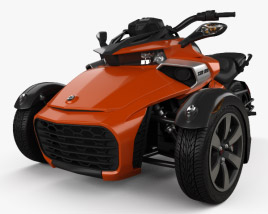 BRP Can-Am Spyder F3 with HQ dashboard 2015 3D model