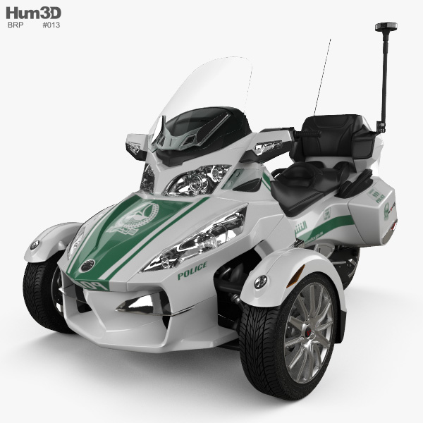 BRP Can-Am Spyder Поліція Dubai 2014 3D модель