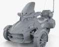 BRP Can-Am Spyder Police Dubai 2014 3d model clay render