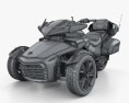 BRP Can-Am Spyder F3 Limited 2020 3D模型 wire render
