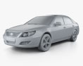 BYD F6 2013 3D-Modell clay render