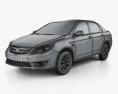 BYD L3 2015 3D-Modell wire render
