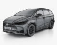 BYD Song Max 2020 3D-Modell wire render