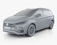 BYD Song Max 2020 3D модель clay render