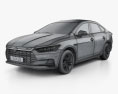 BYD Qin Pro 2022 3D-Modell wire render