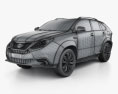 BYD Tang 2018 3D 모델  wire render