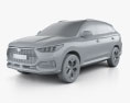 BYD Song Plus 2022 3D-Modell clay render