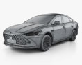 BYD Qin Plus 2022 Modello 3D wire render