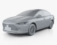 BYD Qin Plus 2022 Modello 3D clay render