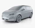BYD E6 2022 3d model clay render