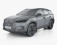 BYD Tang EV 2021 3D-Modell wire render
