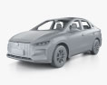 BYD E3 com interior 2020 Modelo 3d argila render