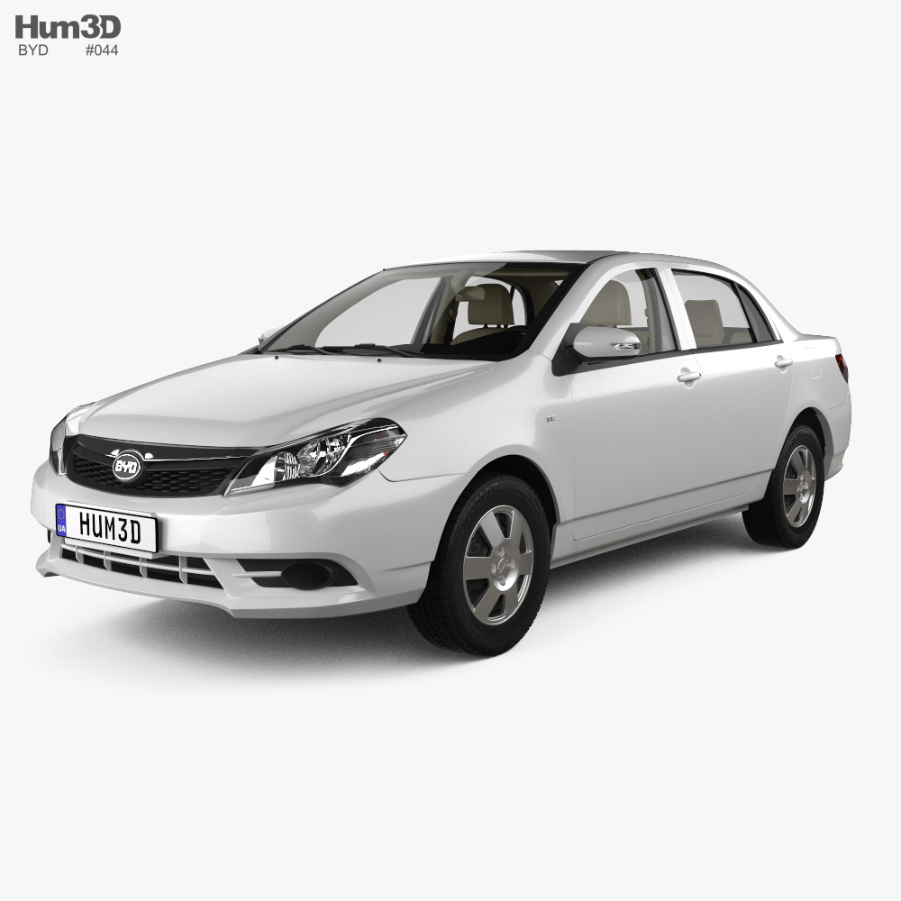 BYD F3 with HQ interior 2014 Modelo 3d