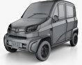 Bajaj Qute 2020 3d model wire render