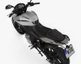 Bajaj Pulsar NS200 2018 3D-Modell Draufsicht
