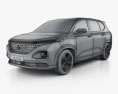 Baojun RM-5 2022 3D模型 wire render