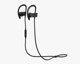 Beats Powerbeats 3 Schwarz 3D-Modell
