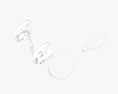 Beats Powerbeats 3 Weiß 3D-Modell