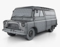 Bedford CA Panel Van 1965 3D модель wire render