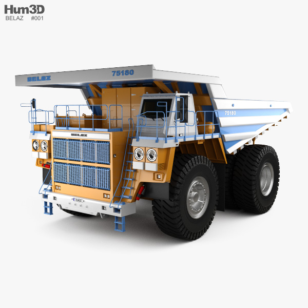 BelAZ 75180 덤프 트럭 2014 3D 모델 