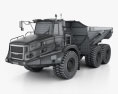 Bell B45E Dump Truck 2016 3d model wire render