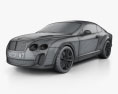 Bentley Continental Supersports クーペ 2012 3Dモデル wire render