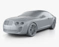 Bentley Continental Supersports クーペ 2012 3Dモデル clay render