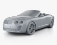 Bentley Continental Supersports convertible 2012 3d model clay render