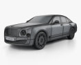 Bentley Mulsanne 2011 3D模型 wire render