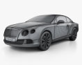 Bentley Continental GT 2015 3D模型 wire render