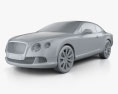 Bentley Continental GT 2015 3D модель clay render