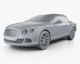 Bentley Continental GT 敞篷车 2012 3D模型 clay render