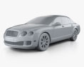 Bentley Continental Flying Spur 2012 3D模型 clay render