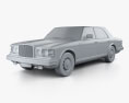Bentley Mulsanne 1992 Modello 3D clay render