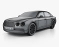 Bentley Flying Spur 2017 3D模型 wire render