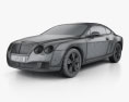 Bentley Continental GT 2012 3D 모델  wire render