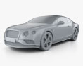Bentley Continental GT Speed 2018 Modello 3D clay render