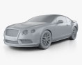 Bentley Continental GT3-R 2018 3D модель clay render
